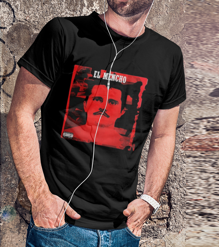 El Mencho CJNG Red Portrait Explicit Content T-Shirt