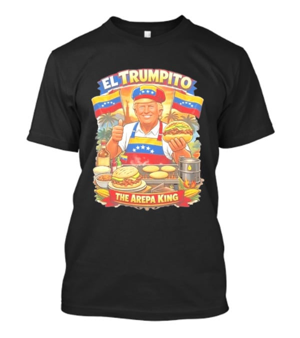 El Trumpito The Arepa King Venezuela Flag BBQ Cooking Image T-Shirt