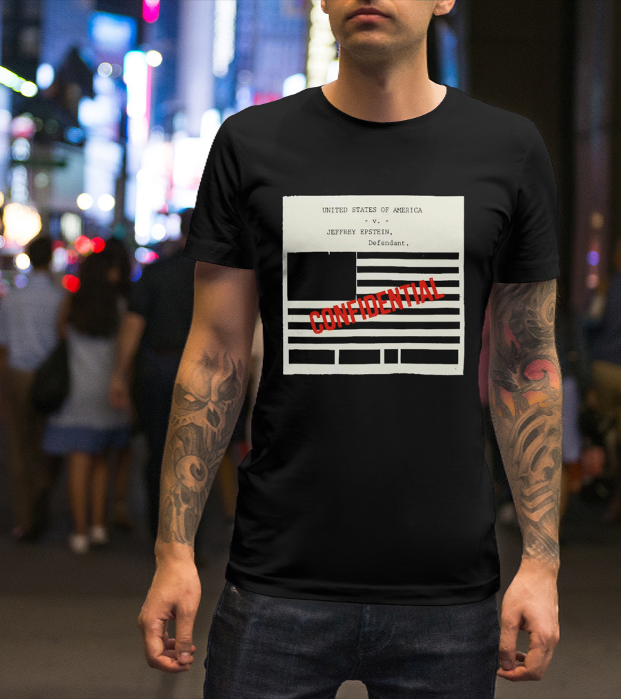 United States Of America Vs Epstein Defendant Flag Confidential T-Shirt
