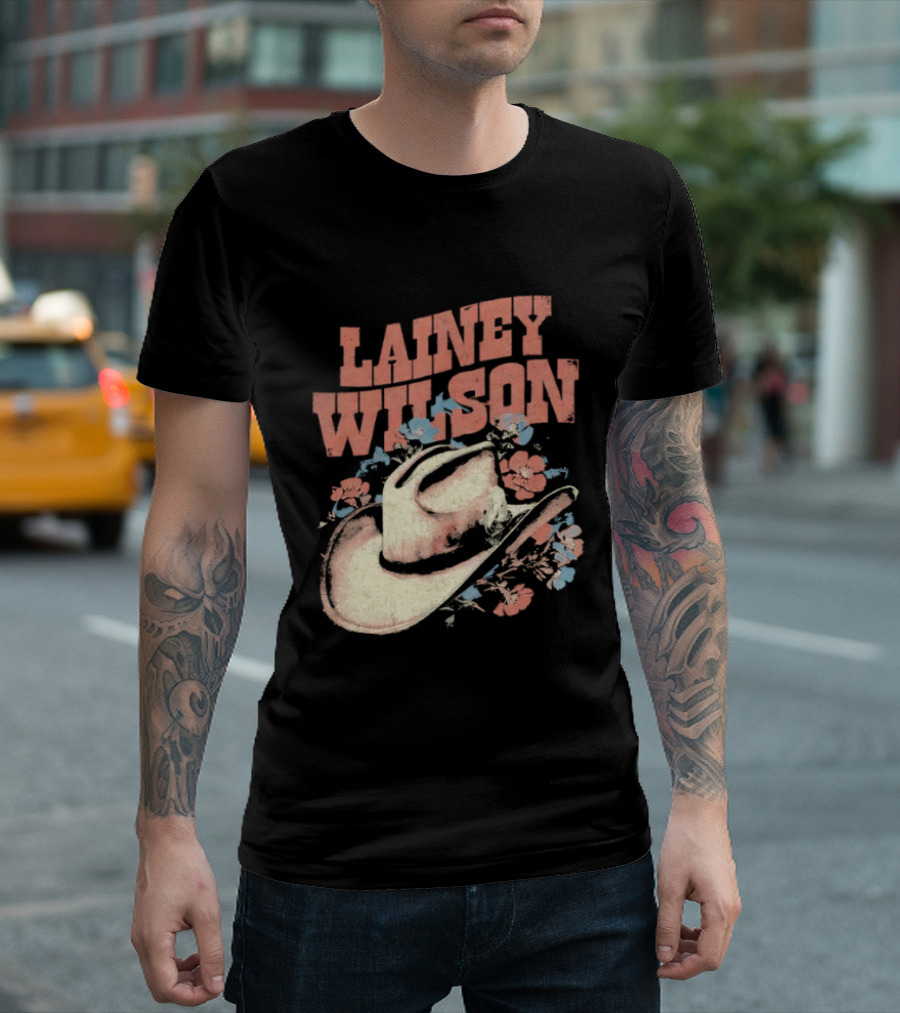 Lainey Wilson Country Music Western Hat Floral T-Shirt