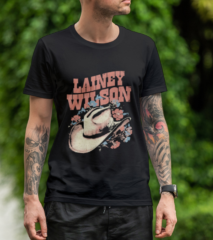 Lainey Wilson Country Music Western Hat Floral T-Shirt