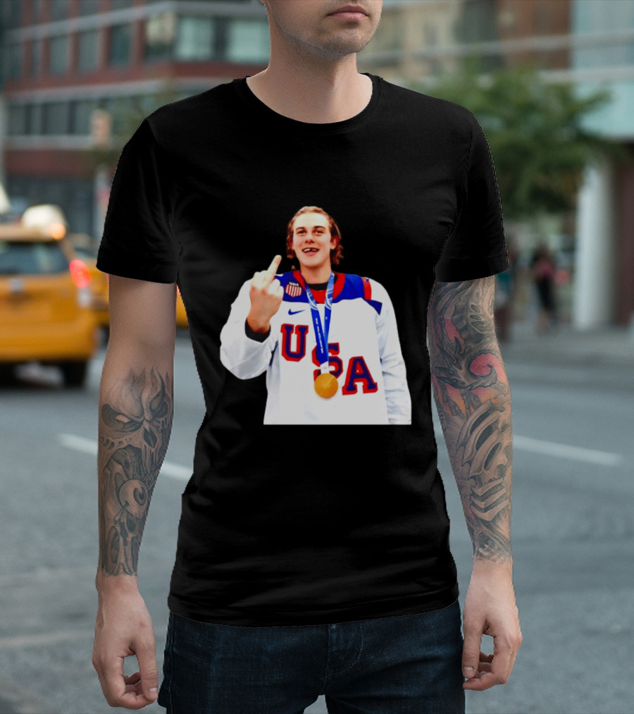 USA Gold Medal Middle Finger Olympic 2026 T-Shirt