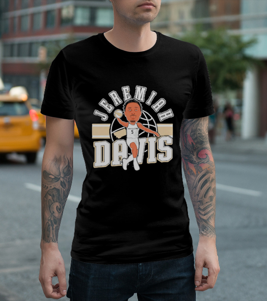 Jeremiah Davis Basketball Caricature Montana State Bobcats '26 T-Shirt