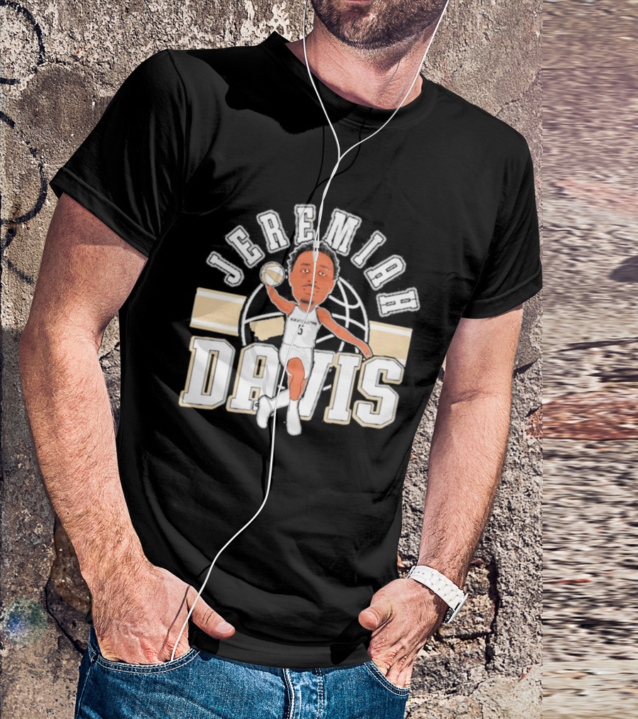 Jeremiah Davis Basketball Caricature Montana State Bobcats '26 T-Shirt