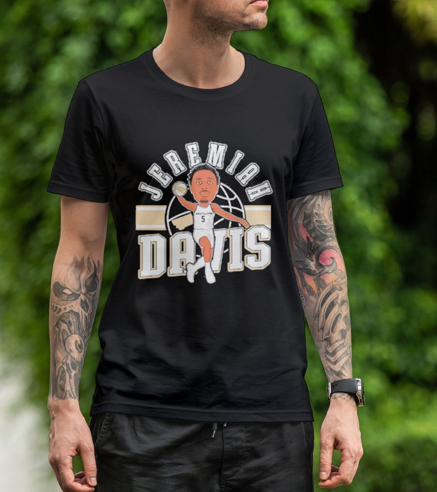 Jeremiah Davis Basketball Caricature Montana State Bobcats '26 T-Shirt