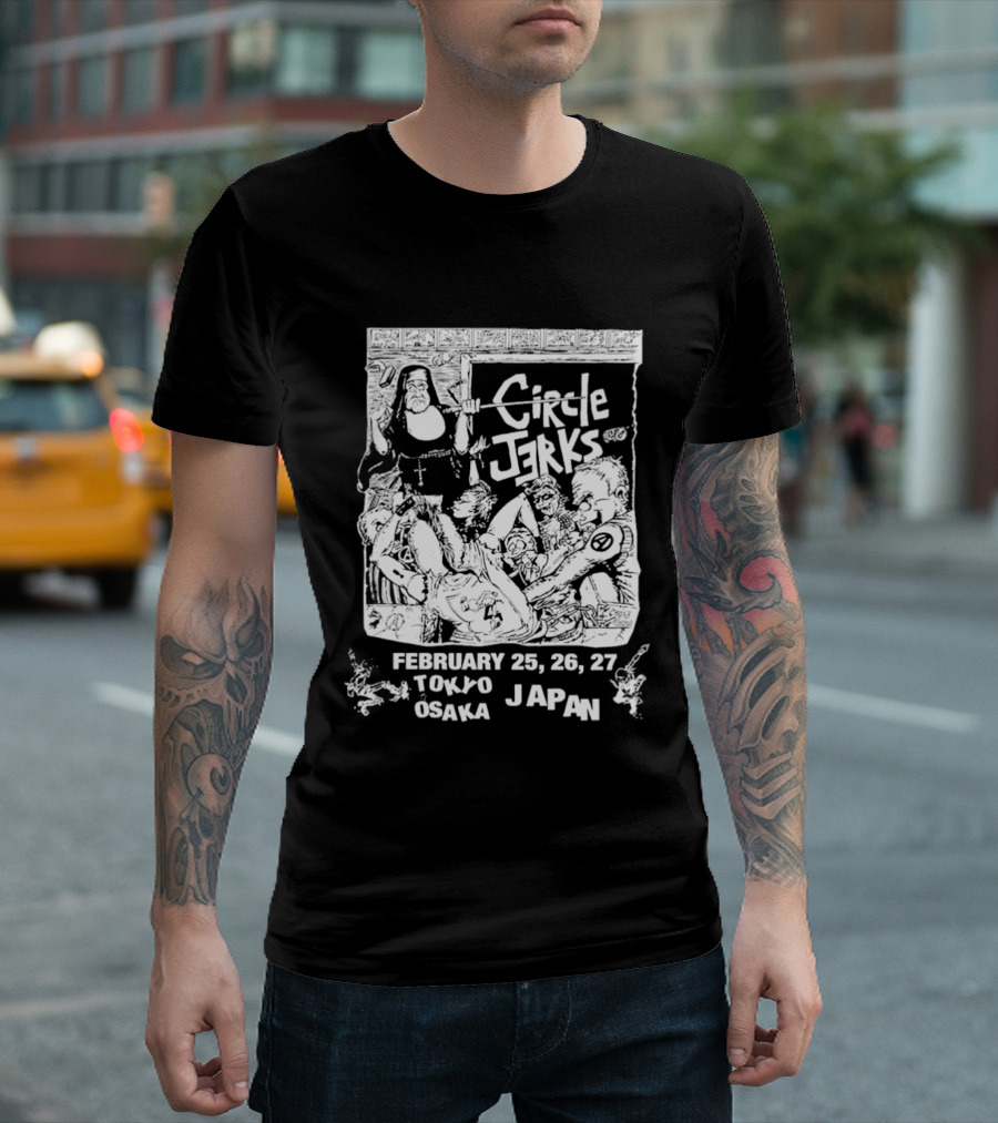 Circle Jerks Tokyo Osaka Japan Tour February 25 26 27 Classroom 2026 T-Shirt