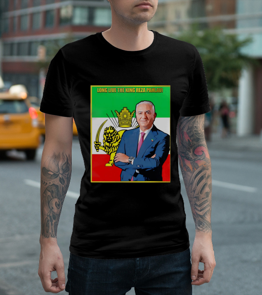Long Live The King Reza Pahlavi Iranian Flag Lion T-Shirt