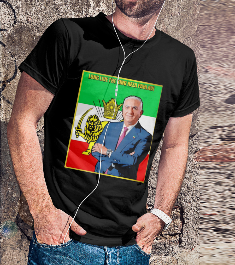 Long Live The King Reza Pahlavi Iranian Flag Lion T-Shirt