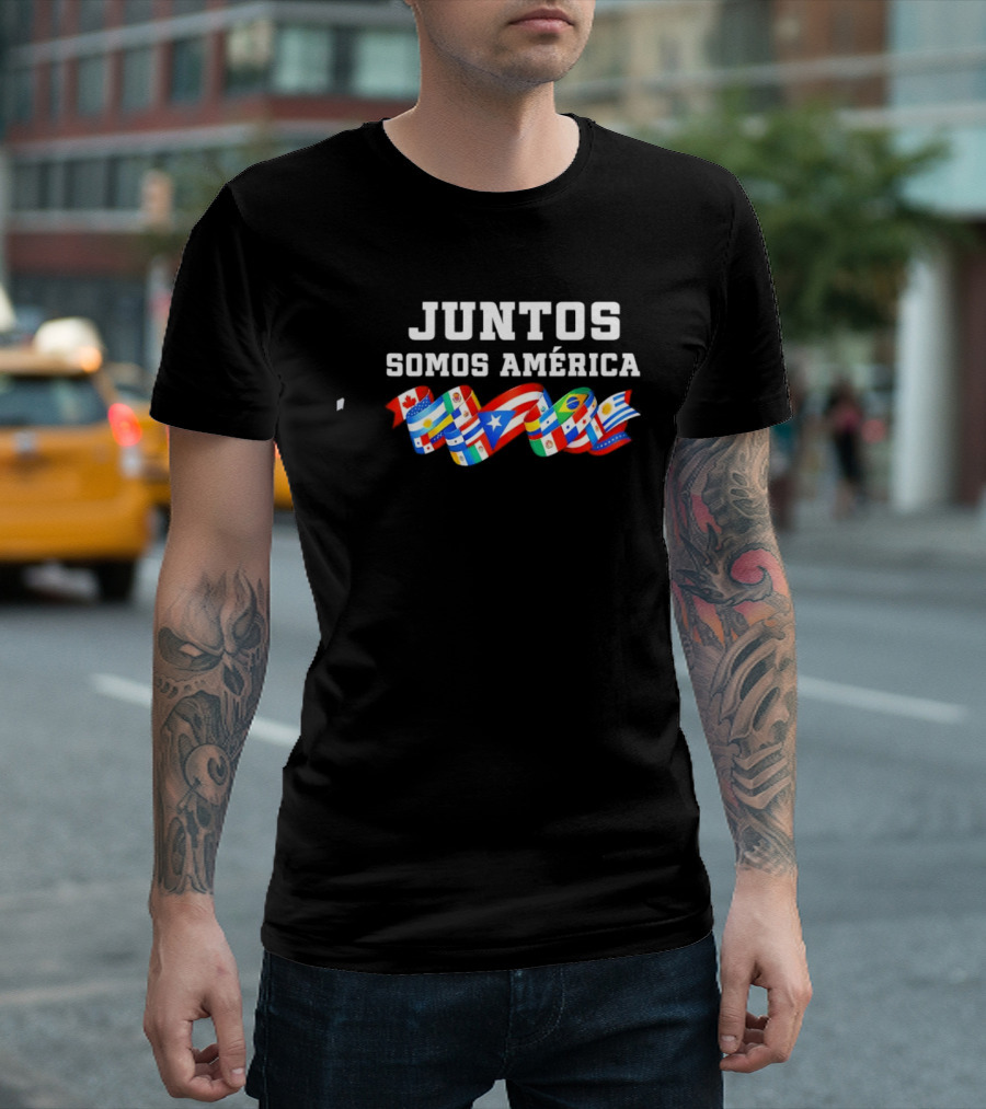 Juntos Somos América United Flags Diversity Celebration T-Shirt
