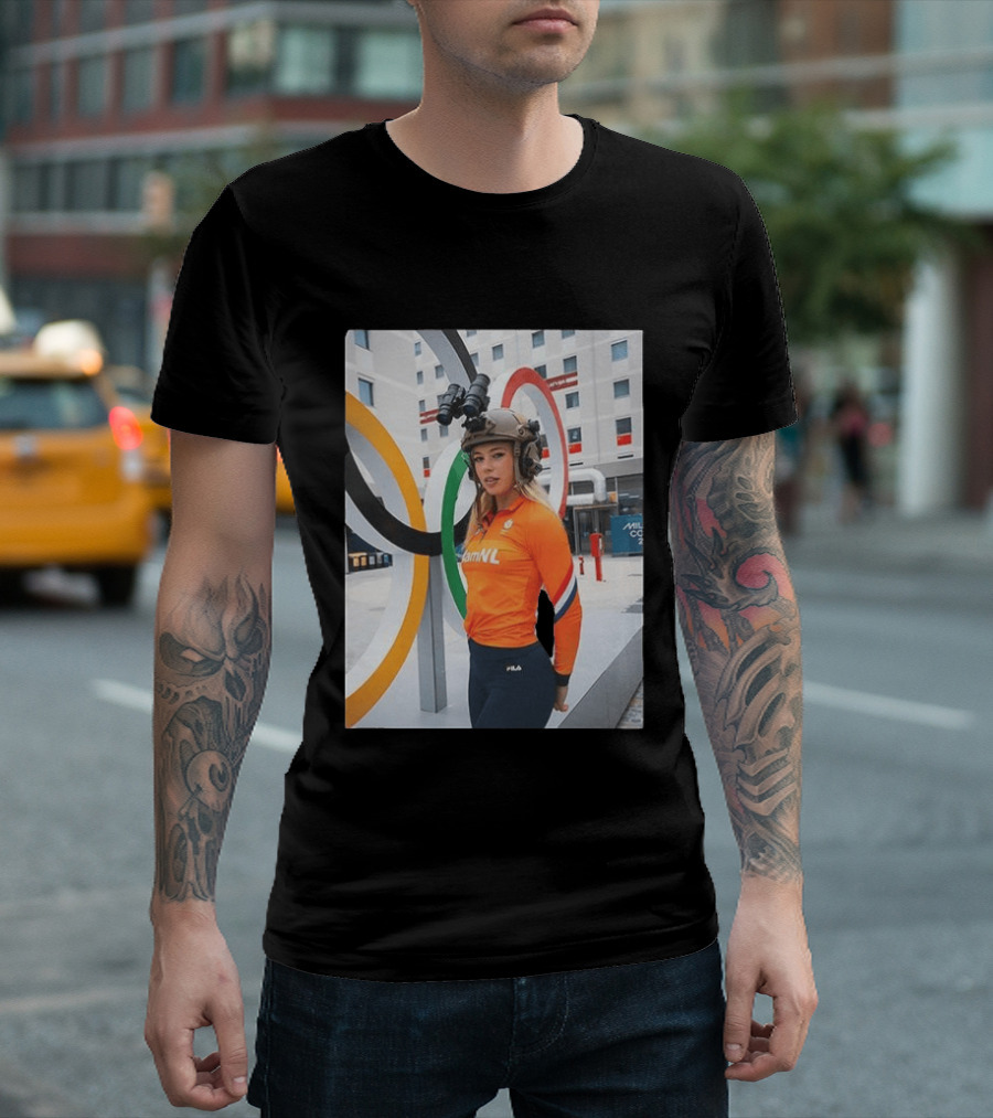 Jutta Leerdam Night Vision Helmet Netherlands Olympic Athlete Fila T-Shirt