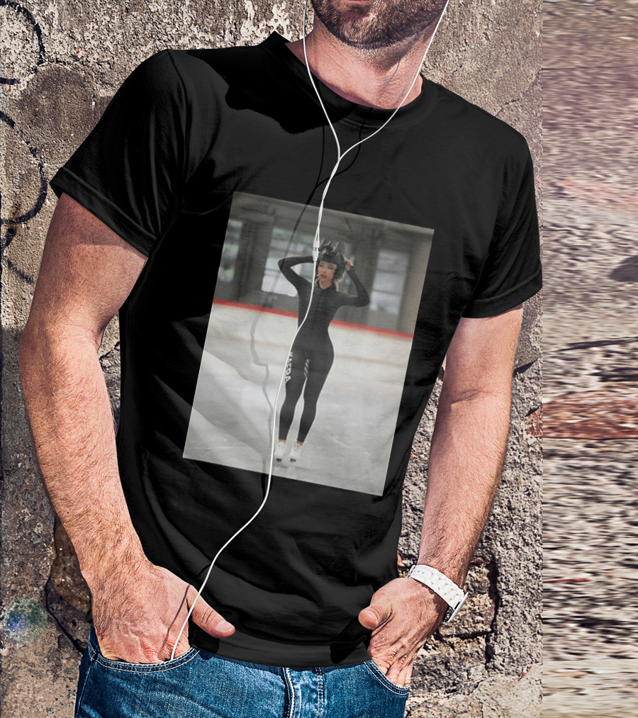 Jutta Leerdam Speed Skating Night Vision Helmet And Suit Ice Rink T-Shirt