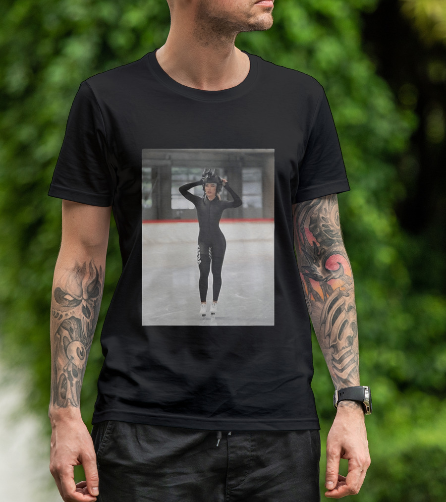 Jutta Leerdam Speed Skating Night Vision Helmet And Suit Ice Rink T-Shirt