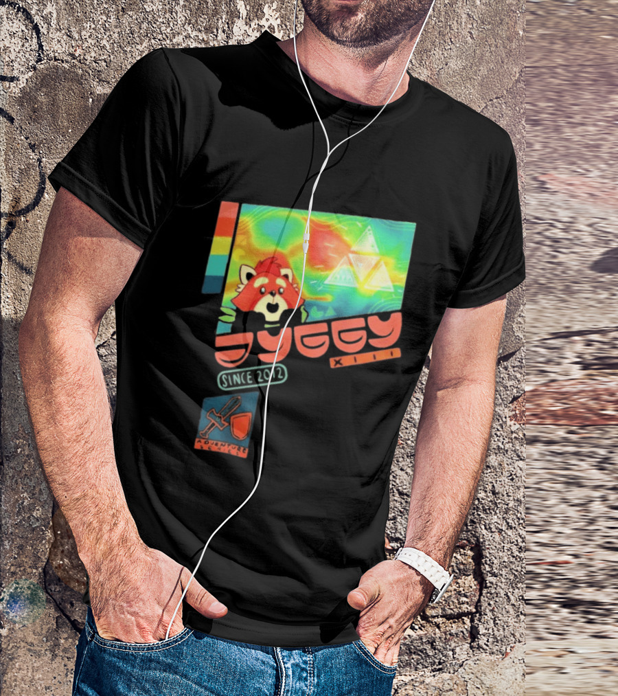 Jyggy Adventuring Since 2012 Red Panda Adventure Seeker Triangles T-Shirt