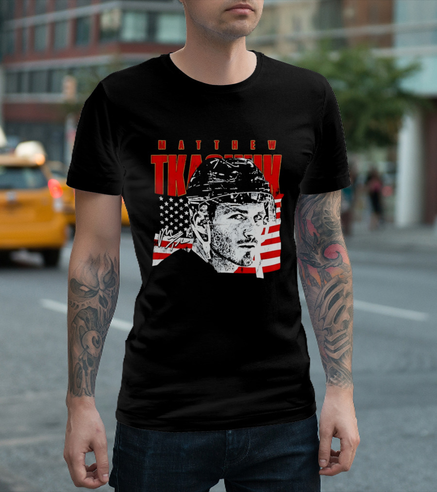 Matthew Tkachuk Usa Hockey Florida Stars And Stripes T-Shirt