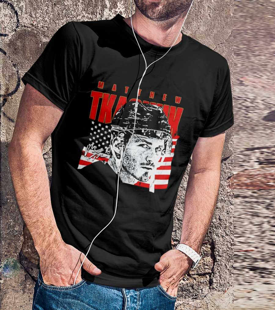 Matthew Tkachuk Usa Hockey Florida Stars And Stripes T-Shirt