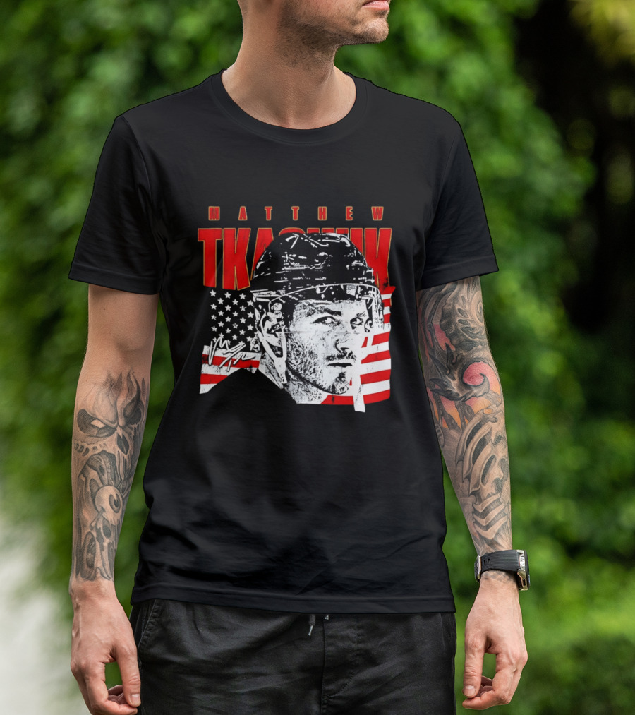 Matthew Tkachuk Usa Hockey Florida Stars And Stripes T-Shirt