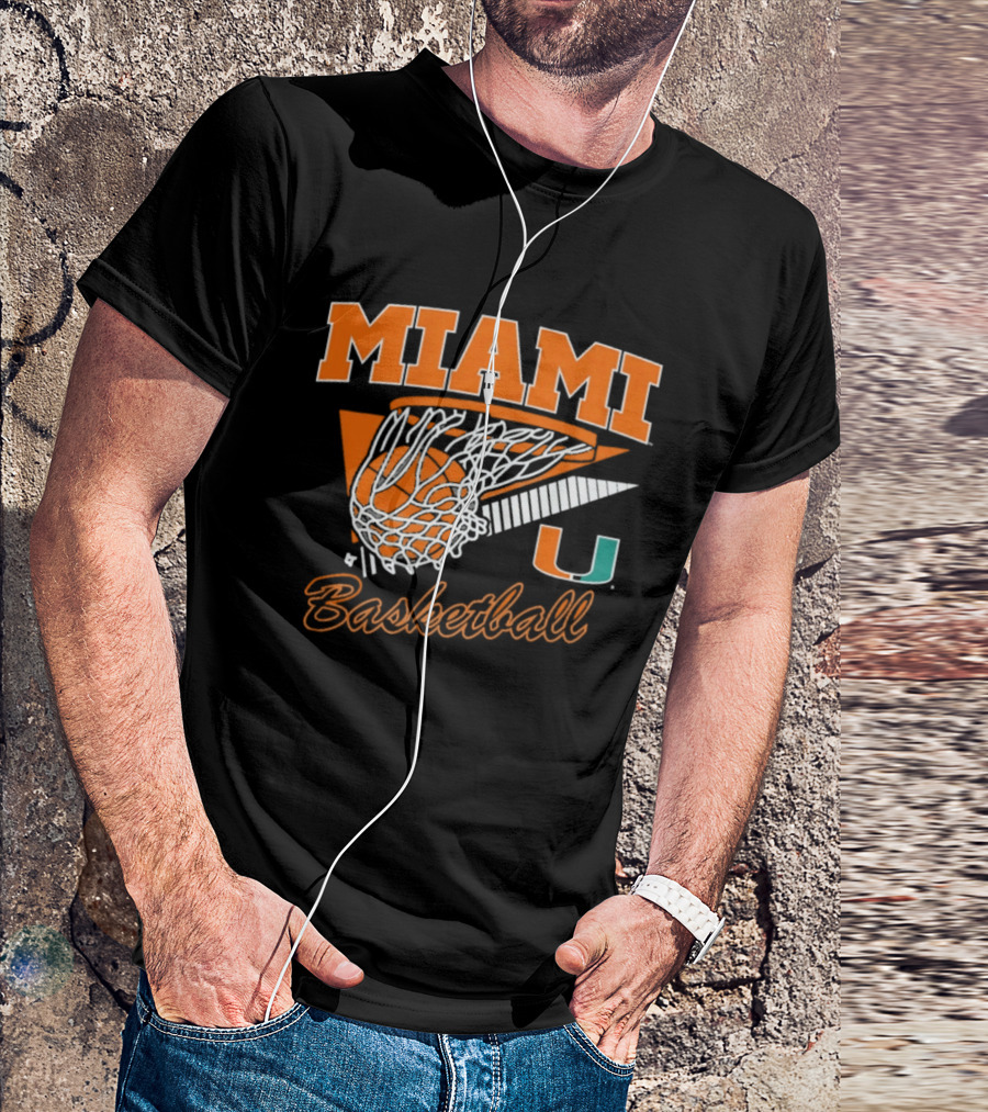 Miami Basketball U Basketball Swish T-Shirt