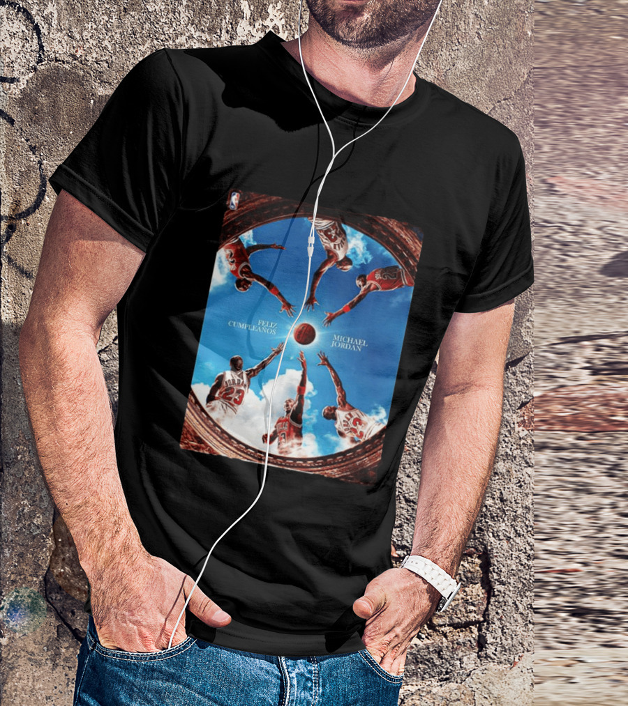 Feliz Cumpleaños Michael Jordan Basketball Reach Sky 23 T-Shirt
