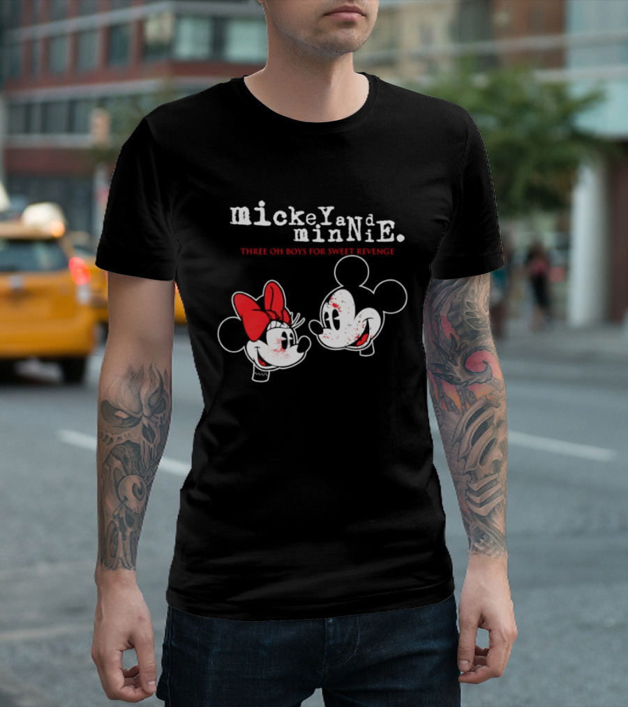 Mickey And Minnie Mouse Three Oh Boys For Sweet Revenge T-Shirt
