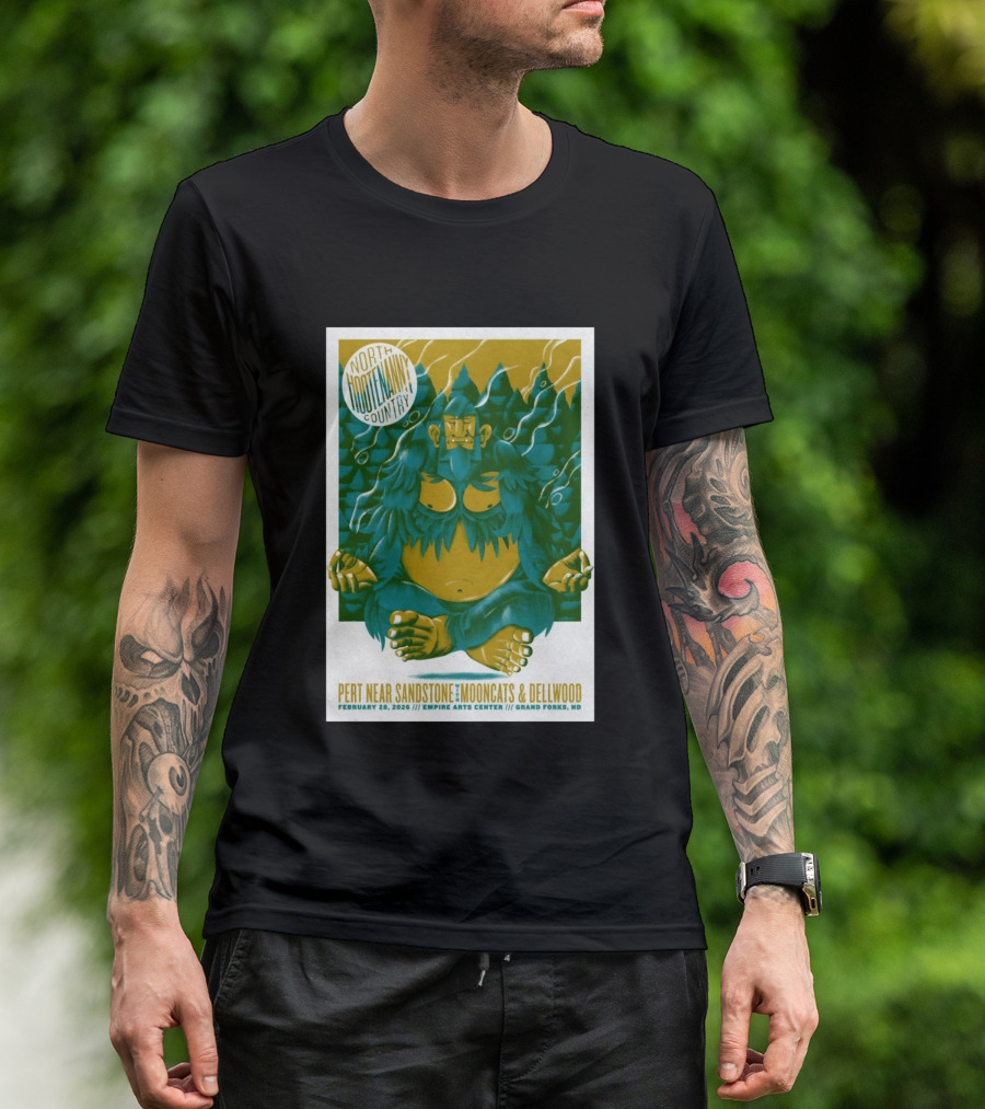 North Hootenanny Country Pert Near Sandstone MoonCats Dellwood Empire Arts Center Grand Forks ND February 28 2026 T-Shirt