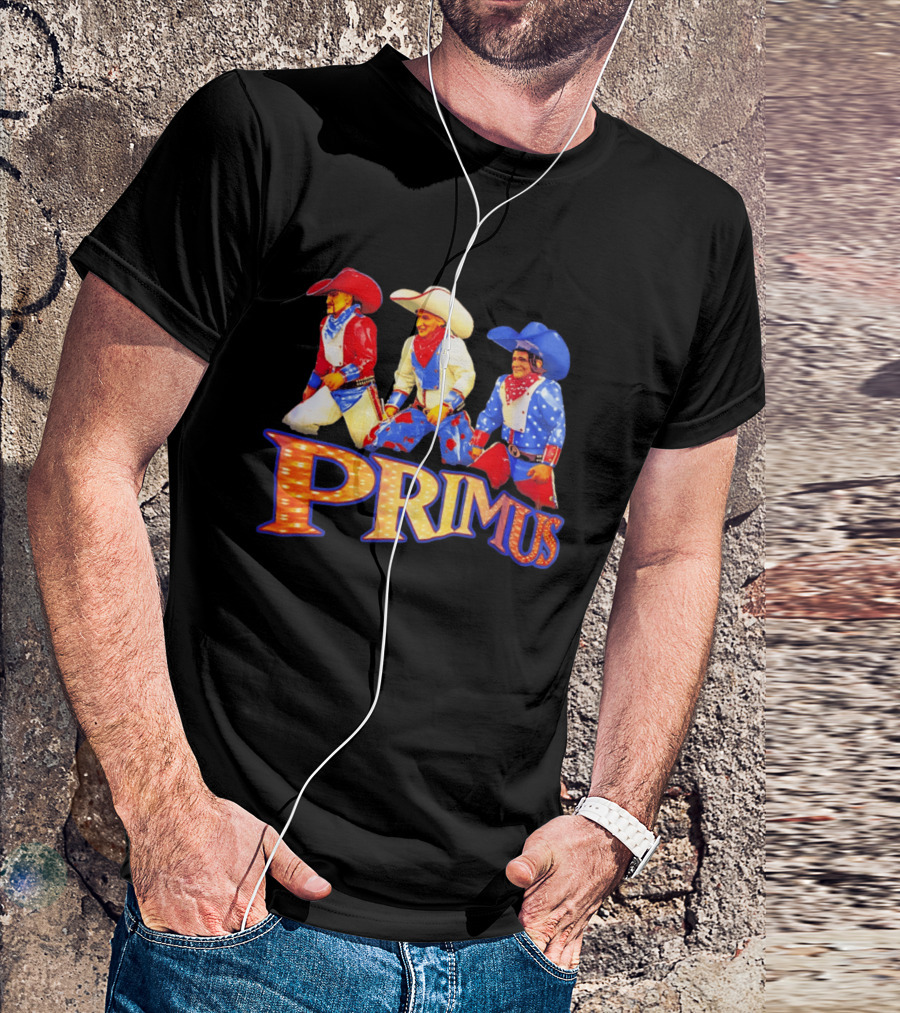 Primus Cowboys Band Merch Colorful Western T-Shirt