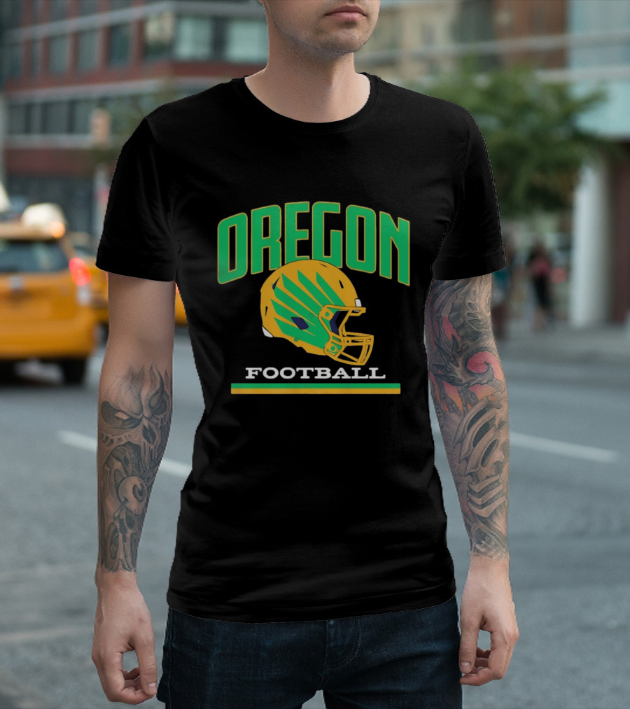 Oregon Ducks Football Team Helmet T-Shirt