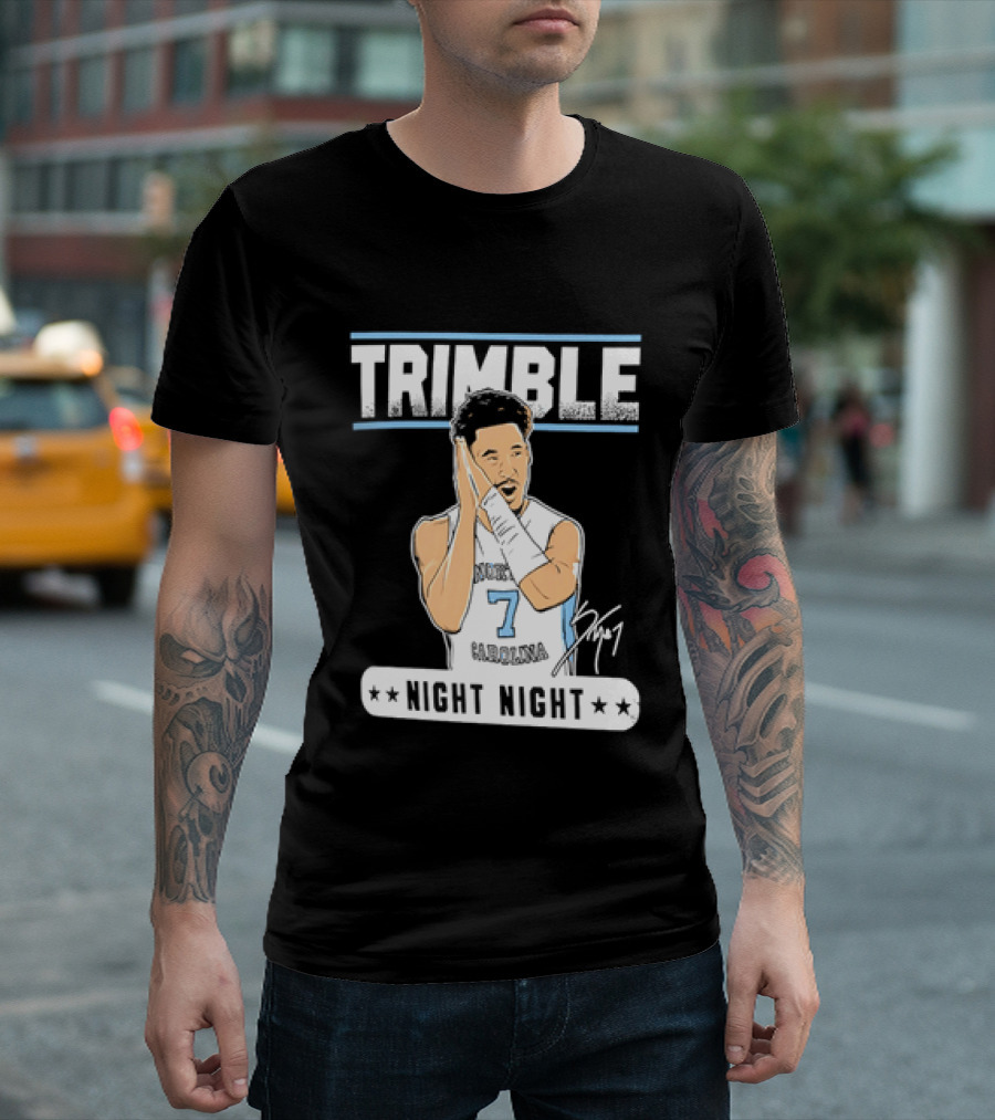 Seth Trimble North Carolina Tar Heels Basketball Tribute Night Night T-Shirt
