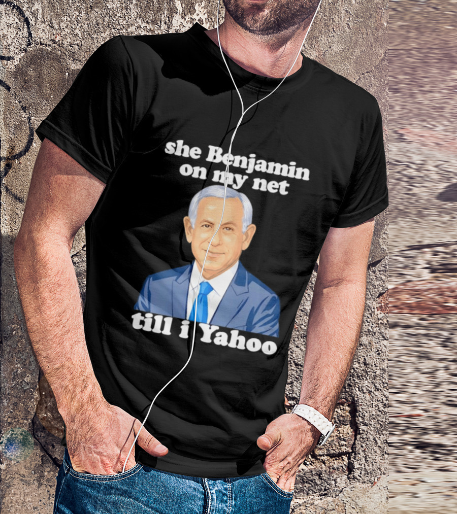 She Benjamin On My Net Till I Yahoo Cartoon Benjamin Portrait Blue Suit T-Shirt