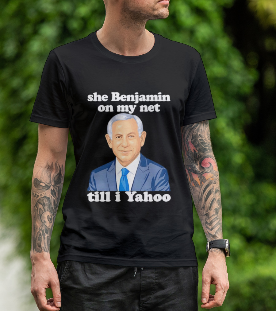 She Benjamin On My Net Till I Yahoo Cartoon Benjamin Portrait Blue Suit T-Shirt