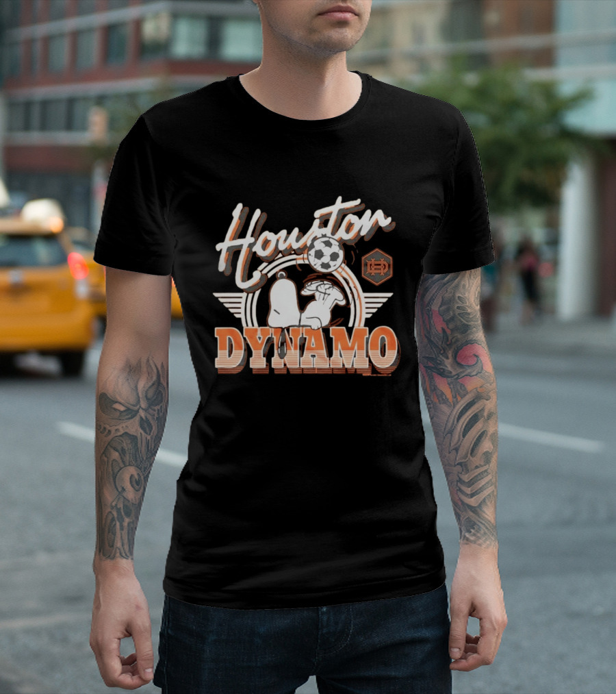 Houston Dynamo Snoopy Soccer Collaboration T-Shirt
