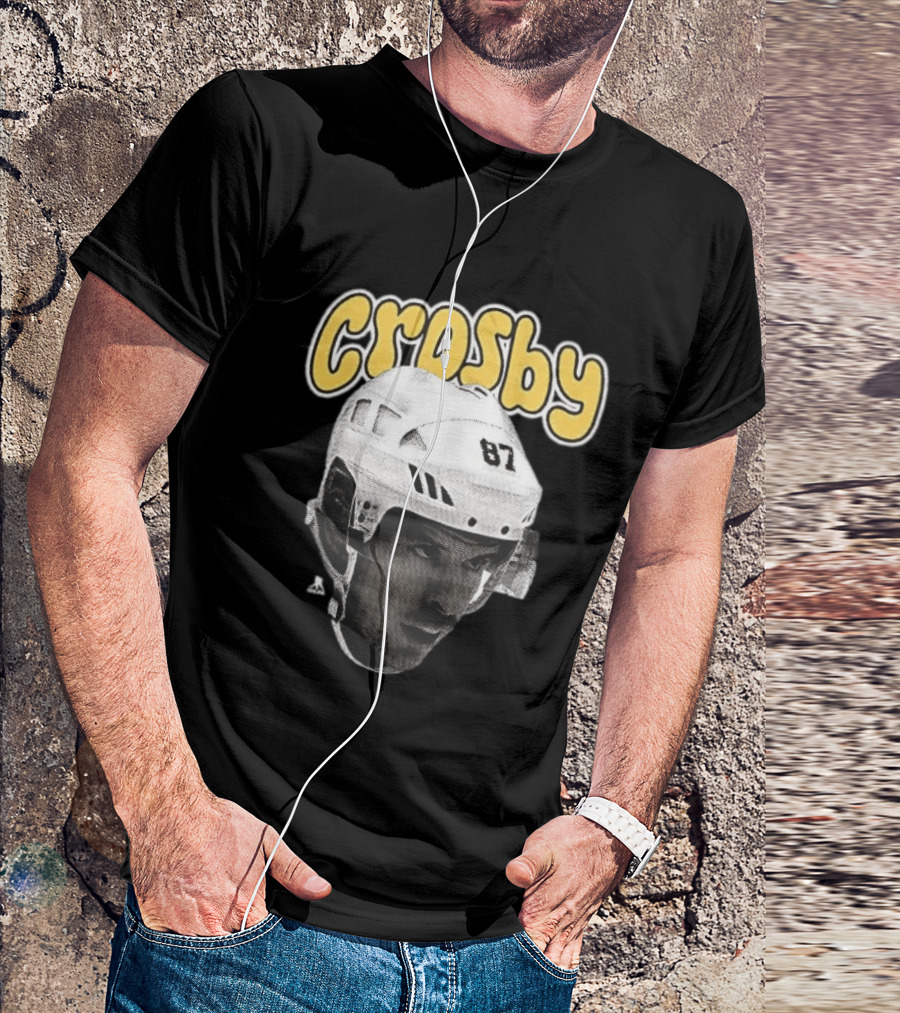 Sidney Crosby Pittsburgh Penguins Hockey 87 Big Face T-Shirt