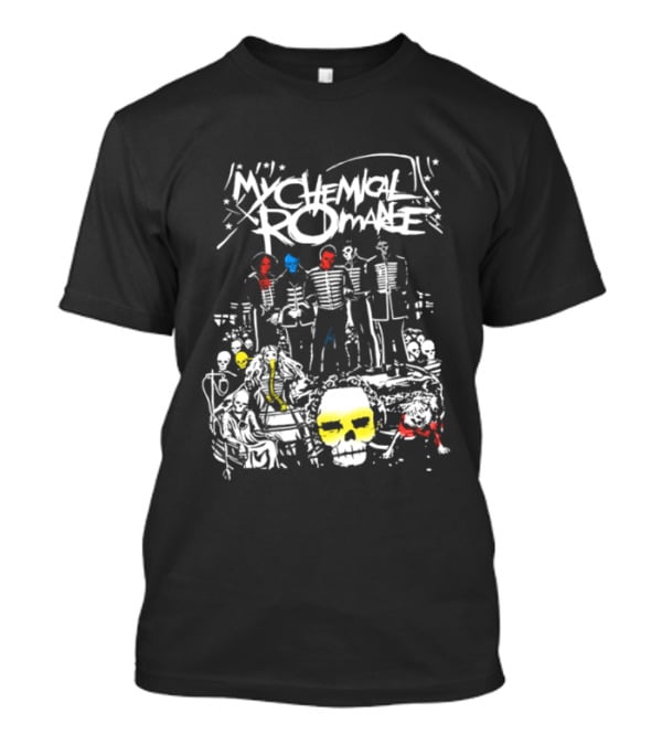 Skeletons My Chemical Romance Three Cheers Graffiti Rock T-Shirt