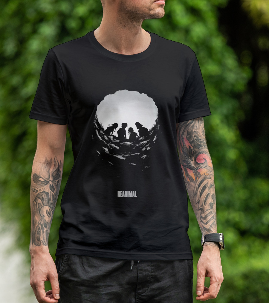 Reanimal Cave Silhouette Family Exploration T-Shirt