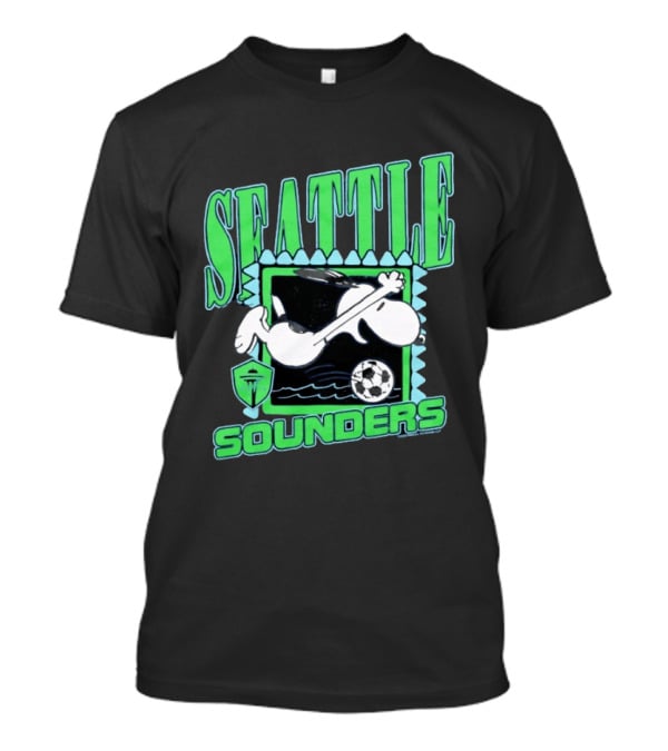 Peanuts Snoopy Seattle Sounders Soccer Collaboration T-Shirt