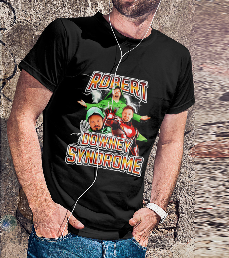 Robert Downey Syndrome Green Iron Suit T-Shirt
