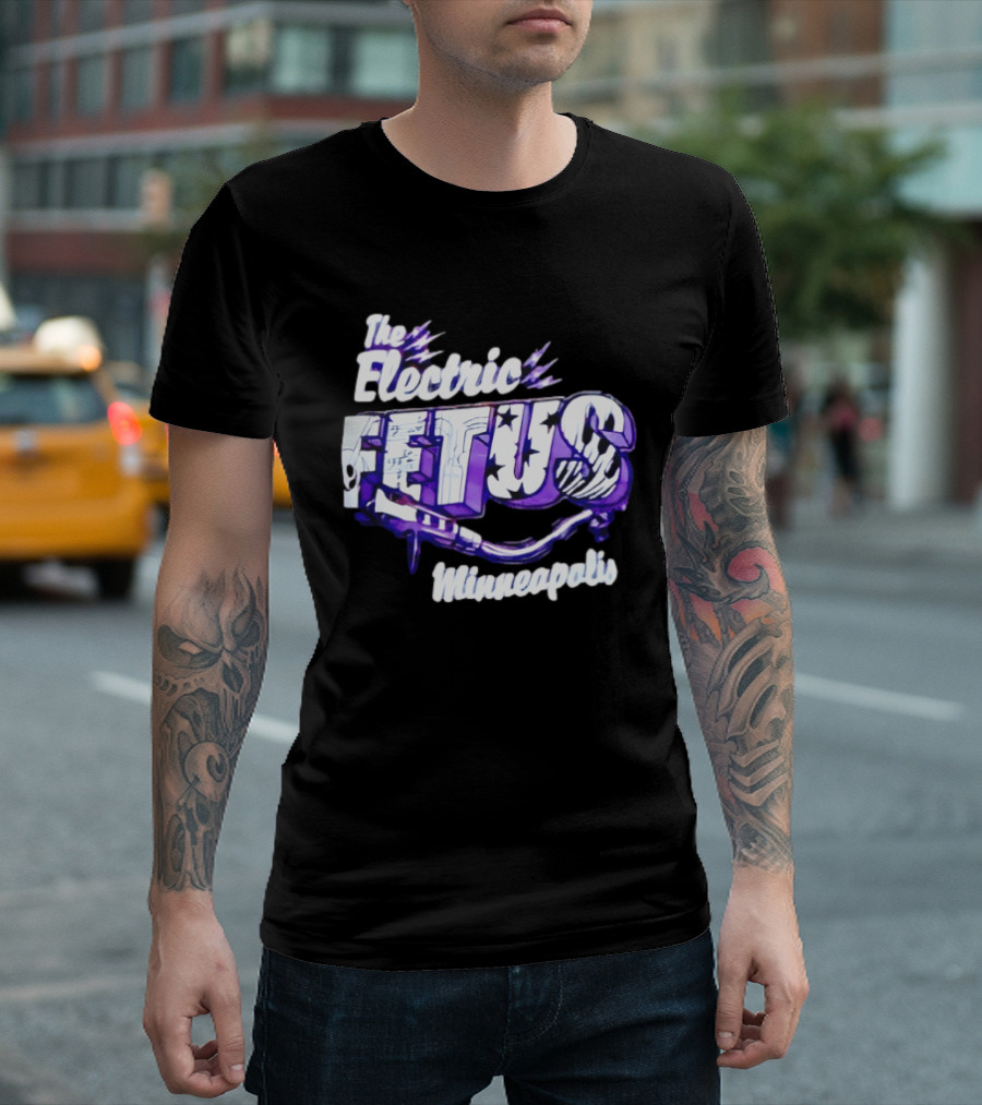 The Electric Fetus Minneapolis Purple Stars And Stripes T-Shirt