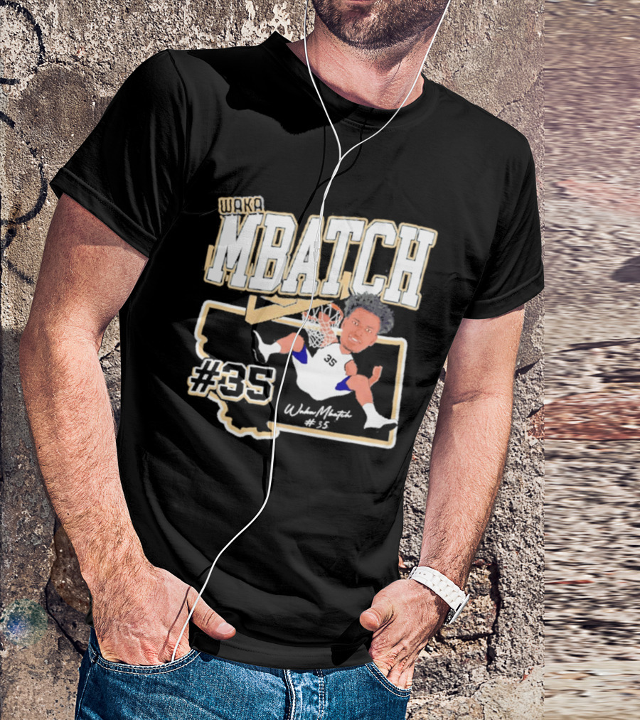 Waka Mbatch Montana State Bobcats Basketball #35 Caricature '26 T-Shirt