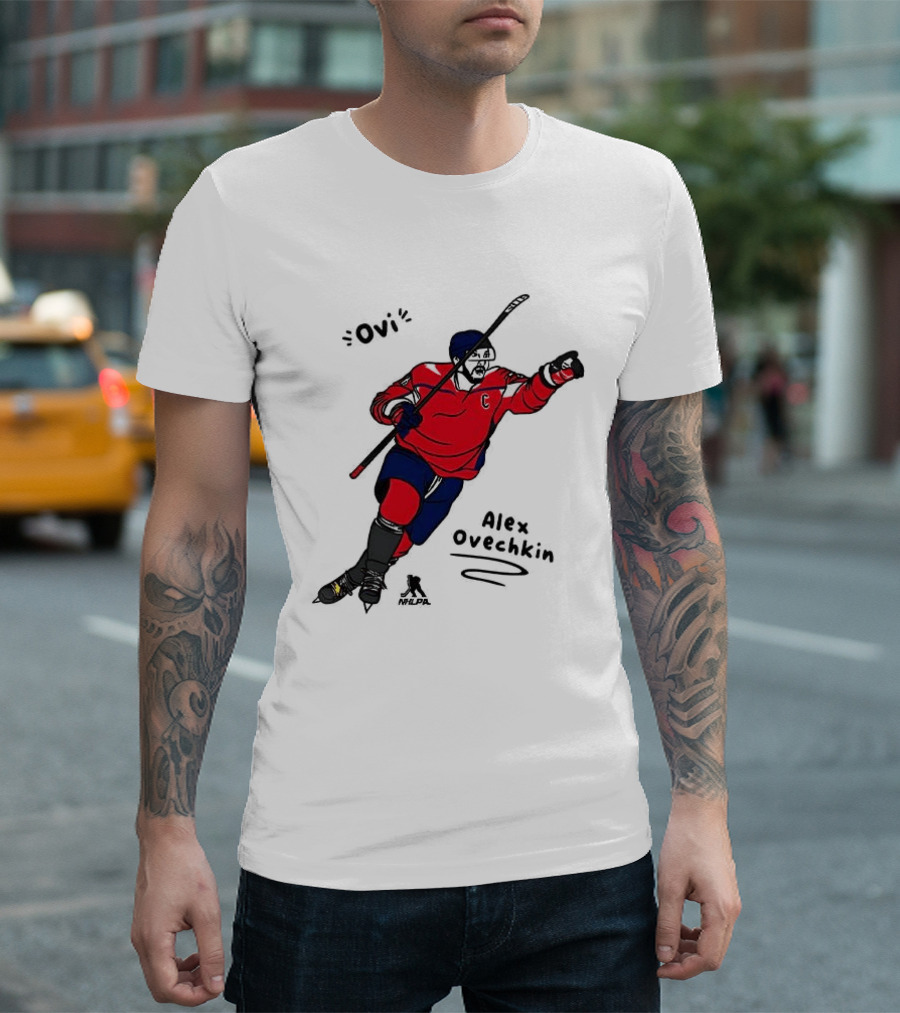 Ovi Cartoon Alex Ovechkin Washington Capitals Hockey T-Shirt