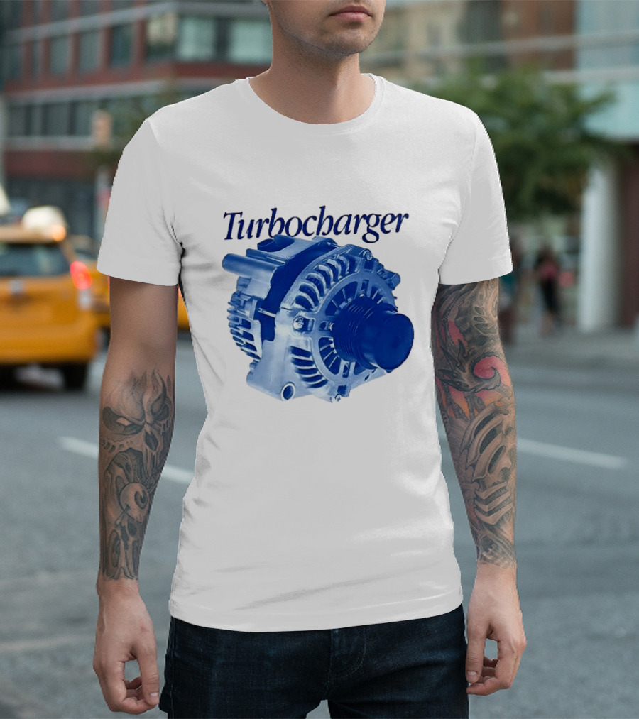Turbocharger Alternator Blue Highlight T-Shirt