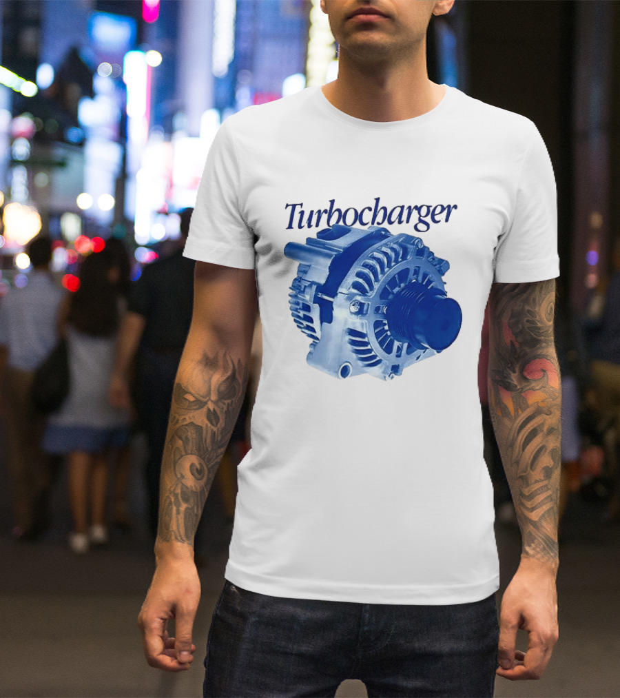 Turbocharger Alternator Blue Highlight T-Shirt