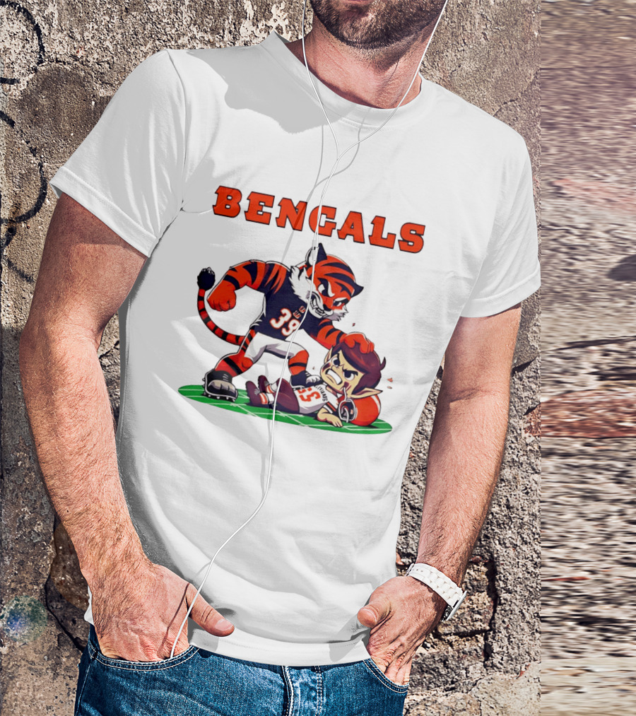 Cincinnati Bengals Rivals Cleveland Browns Cartoon T-Shirt
