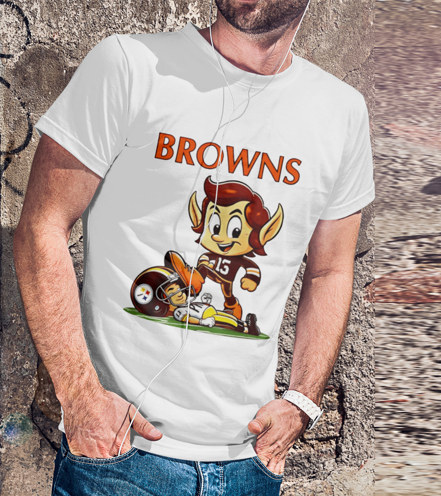 Cleveland Browns Victory Over Pittsburgh Steelers Rivalry Brownie T-Shirt