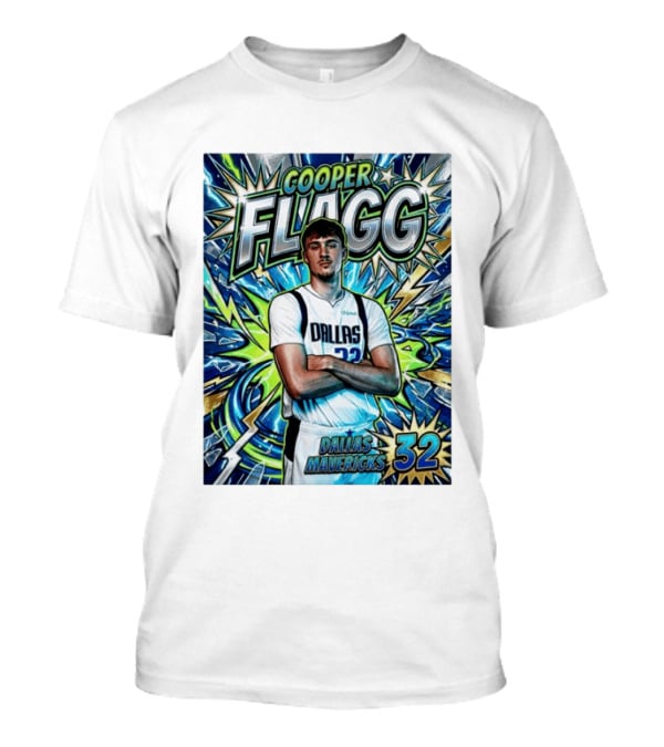 Cooper Flagg Dallas Mavericks 32 Comic T-Shirt