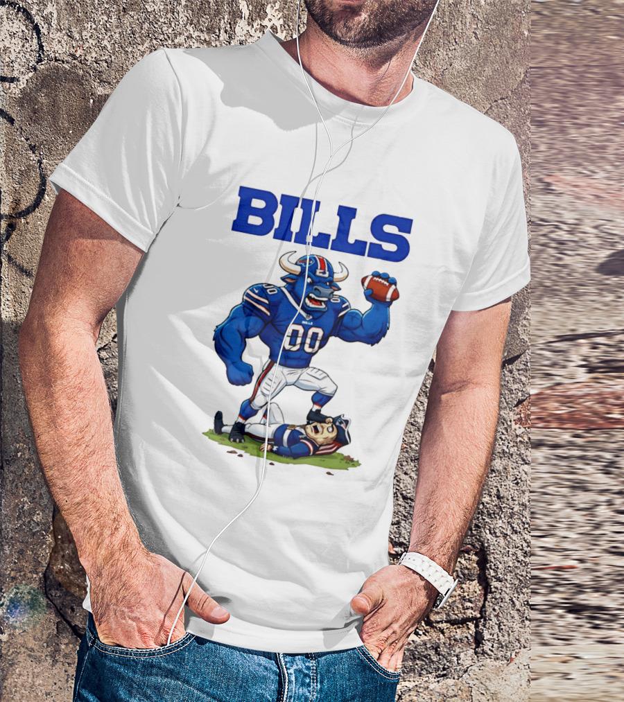 Buffalo Bills Vs New England Patriots Rivalry Comic Character Victory T-Shirt