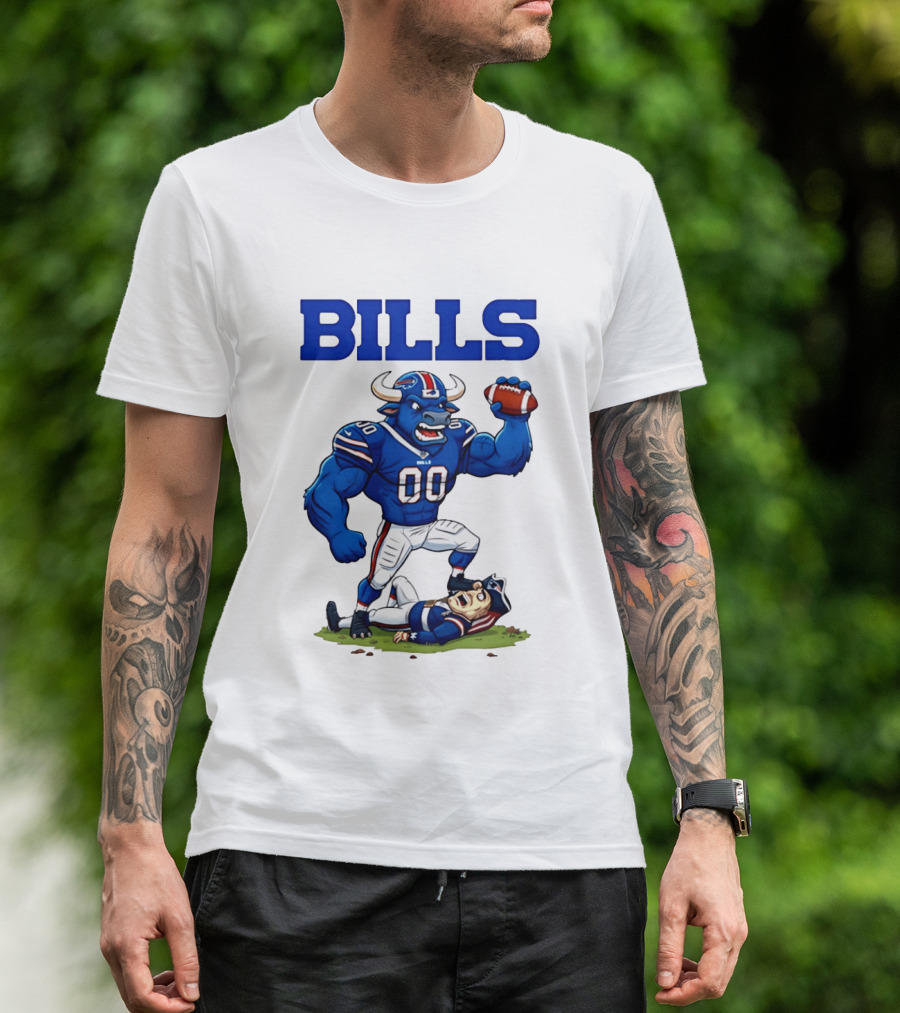 Buffalo Bills Vs New England Patriots Rivalry Comic Character Victory T-Shirt