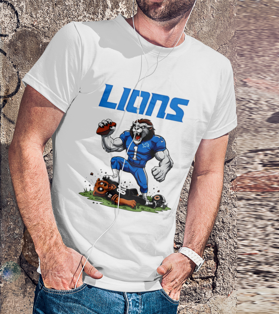 Detroit Lions Beat Bears NFL Rivalries Showdown T-Shirt