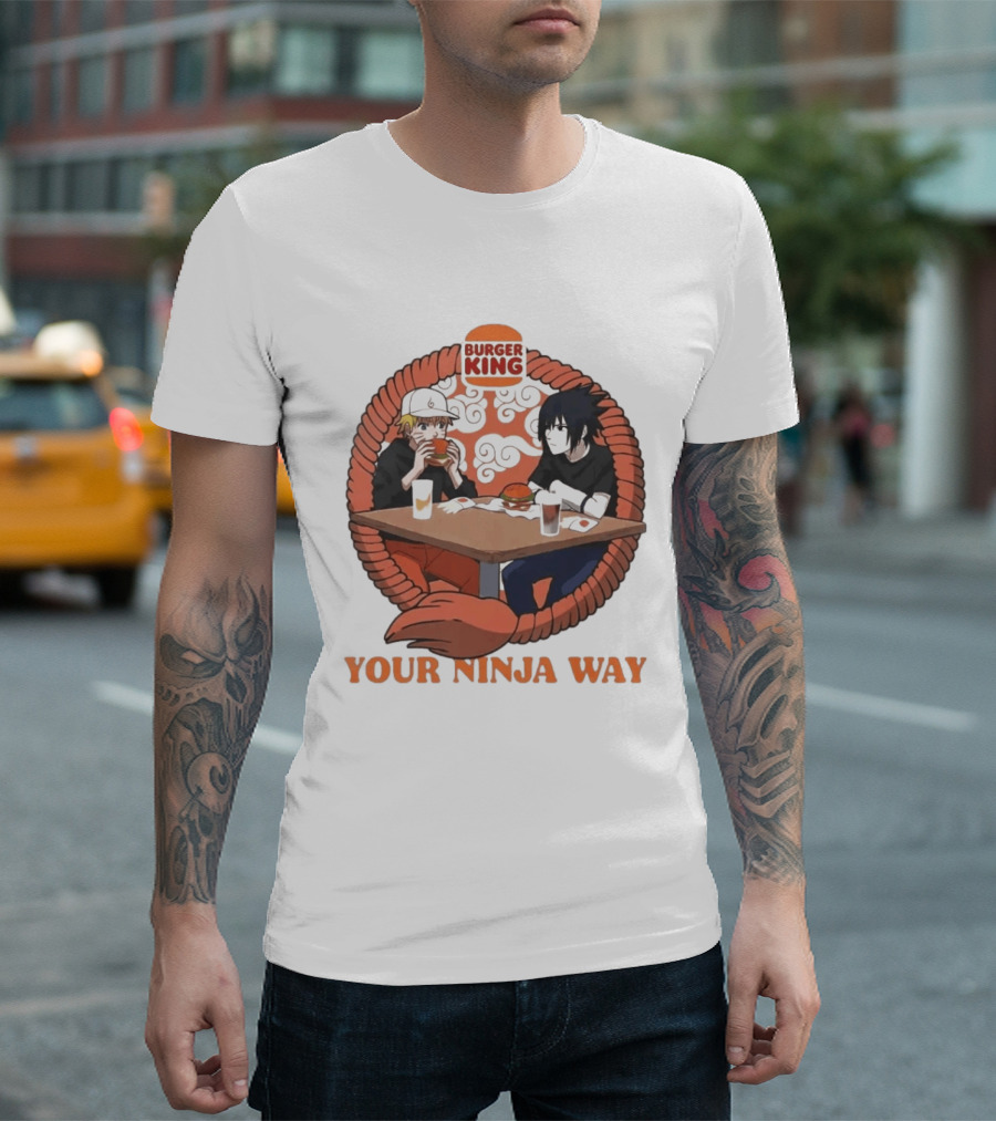 Burger King Naruto Sasuke Dining Your Ninja Way T-Shirt