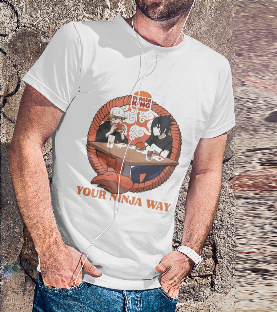 Burger King Naruto Sasuke Dining Your Ninja Way T-Shirt