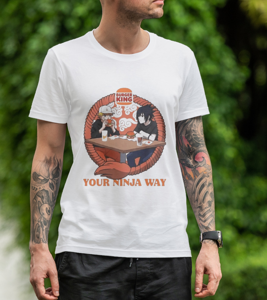 Burger King Naruto Sasuke Dining Your Ninja Way T-Shirt