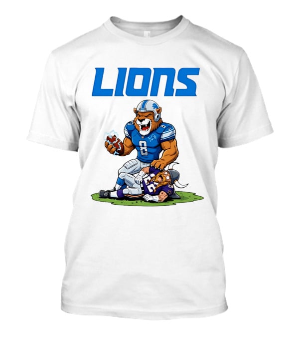 Detroit Lions Vs Minnesota Vikings Rivalry Game Battle T-Shirt